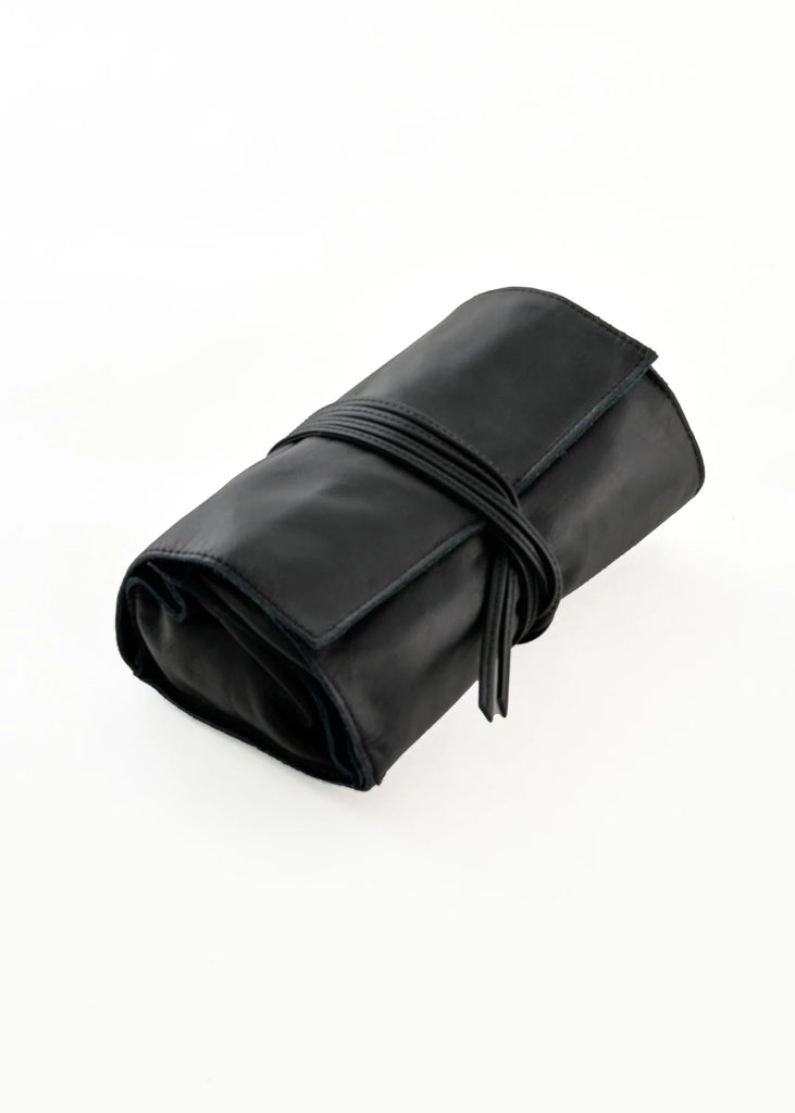 Define Brush Leather Roll Up Pouch