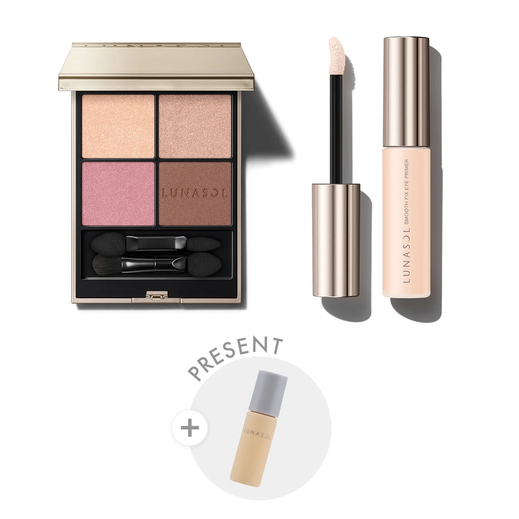 [VOCE×LUNASOL] A soft pink set that makes the most of dullness